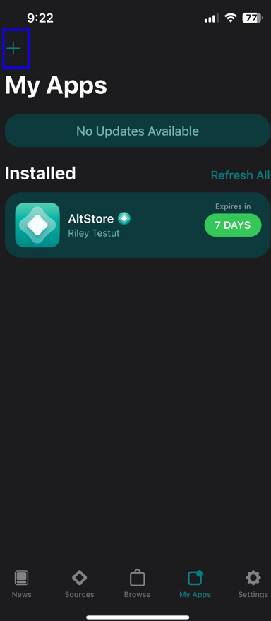 Trusting the AltStore profile