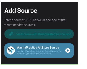 WannaPractice search and sideload