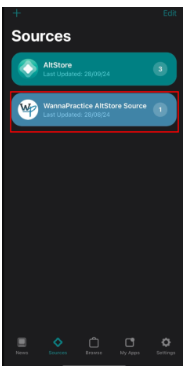 WannaPractice search and sideload
