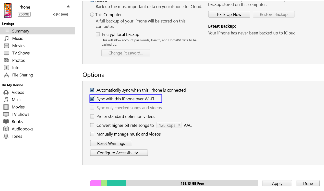 AltServer sync with device